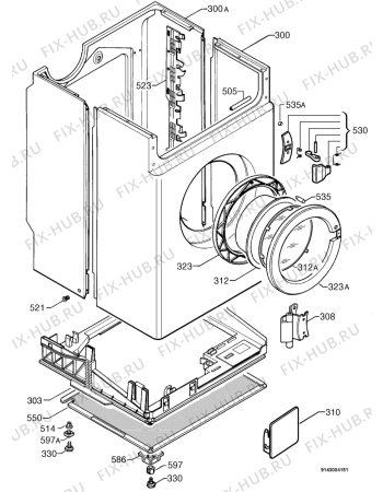 Взрыв-схема стиральной машины Electrolux EW1288W - Схема узла Housing 001